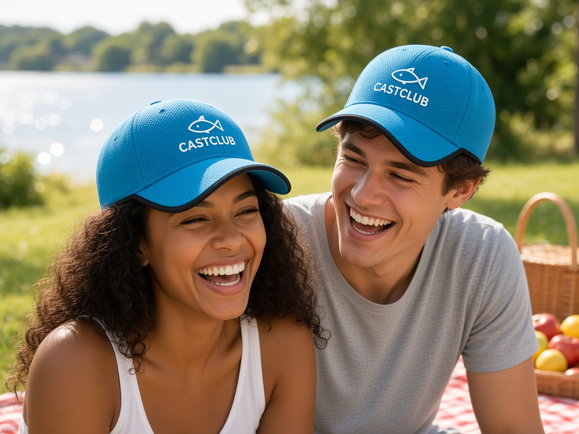 Cast Club logo on Cyan Outmora mesh cap