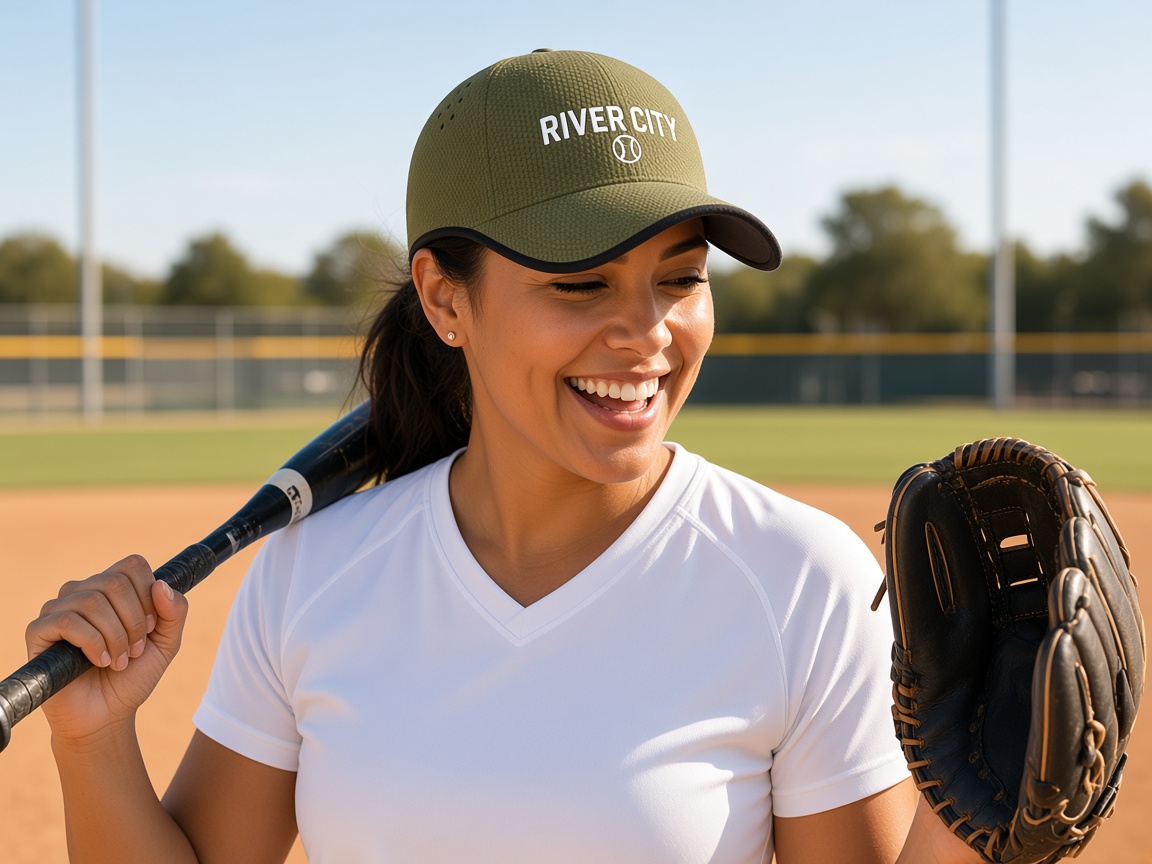 River City logo on Pine Outmora mesh cap