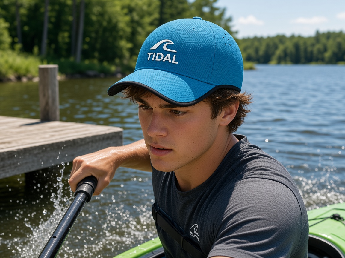 Tidal logo on Cyan Outmora mesh cap